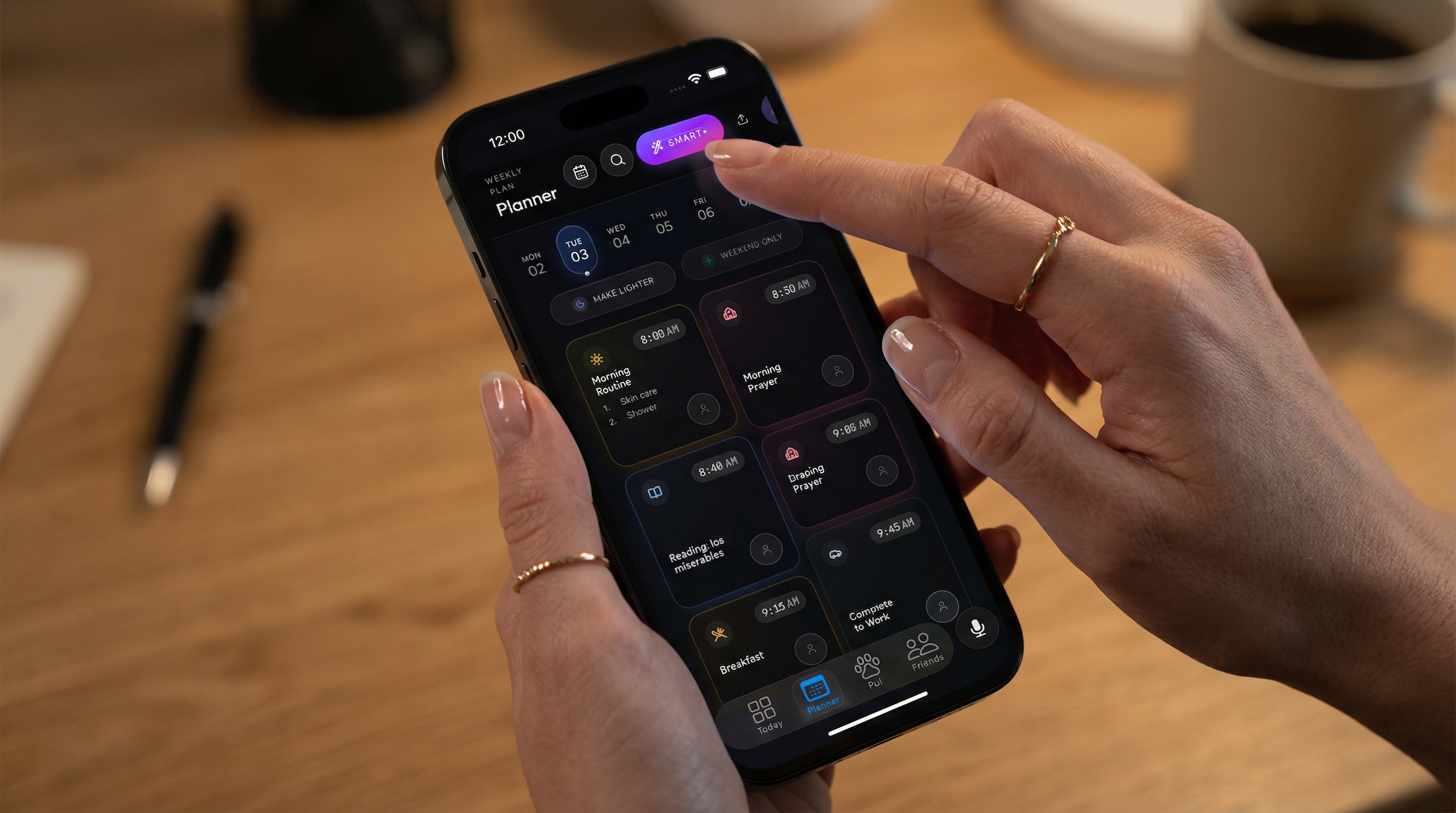 Kairova Smart Planner - weekly schedule view