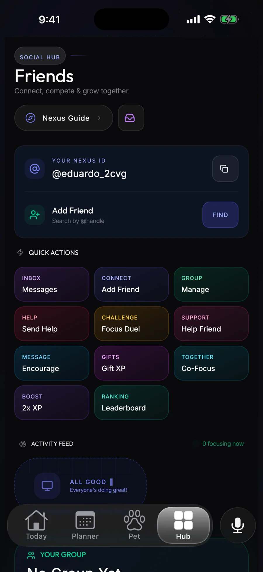 Actual Kairova friends and co-focus screen